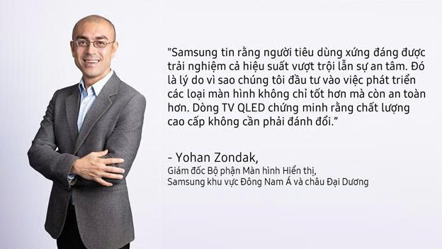 Hành trình đổi mới của Samsung: Màn hình Chấm Lượng Tử vượt trội về độ sáng và an toàn