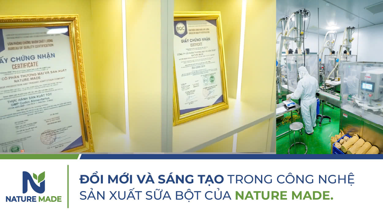 Đổi mới và Sáng tạo trong Công nghệ Sản xuất Sữa bột của Nature Made